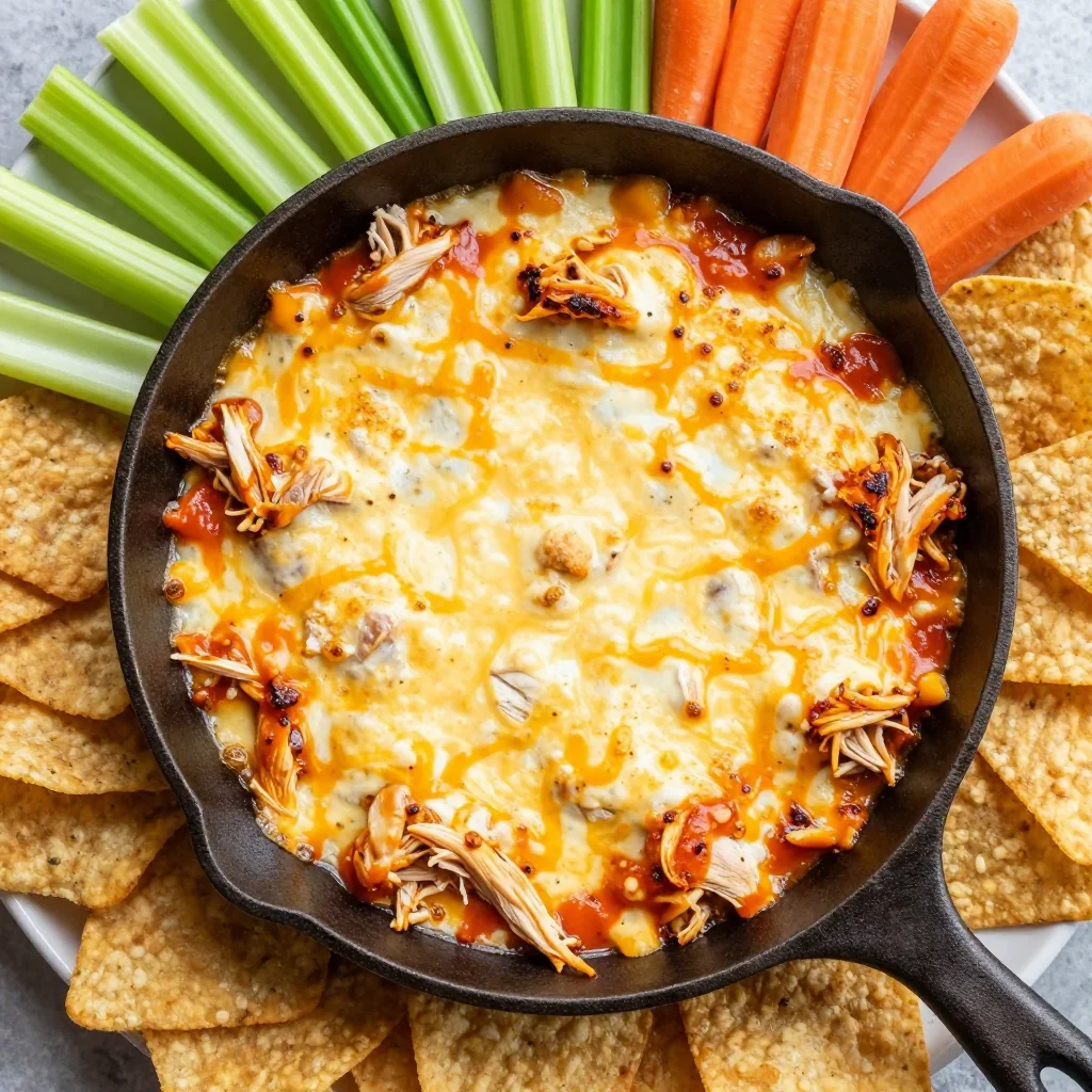 NFL Playoff Buffalo Chicken Dip for Chips and Veggies