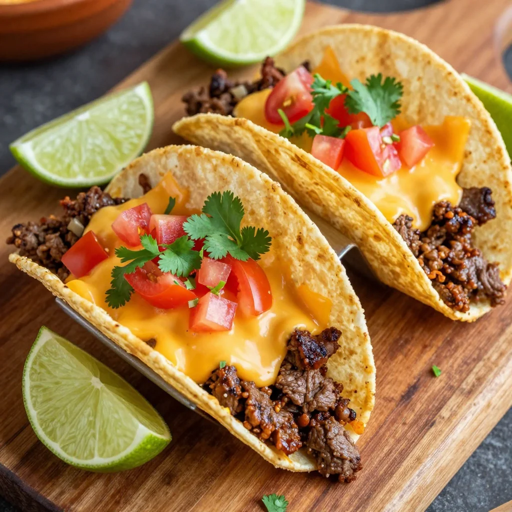Easy Cheesy Ground Beef Tacos For Tuesday