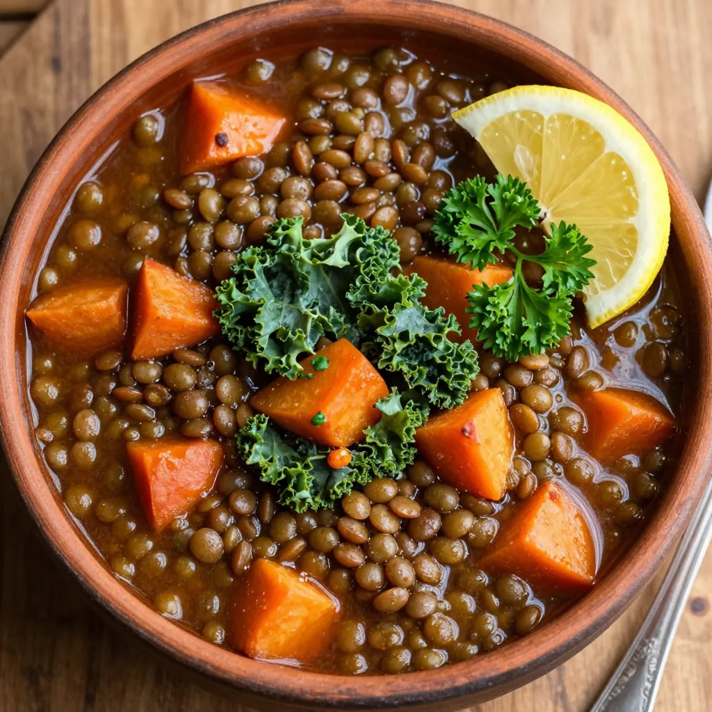 Healthy Slow Cooker Lentil Stew That Is Vegan And Gluten Free And Easy