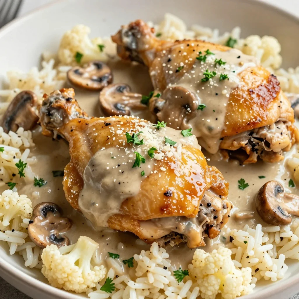 Keto Chicken and Mushroom Freezer Meal for NFL Playoff Parties