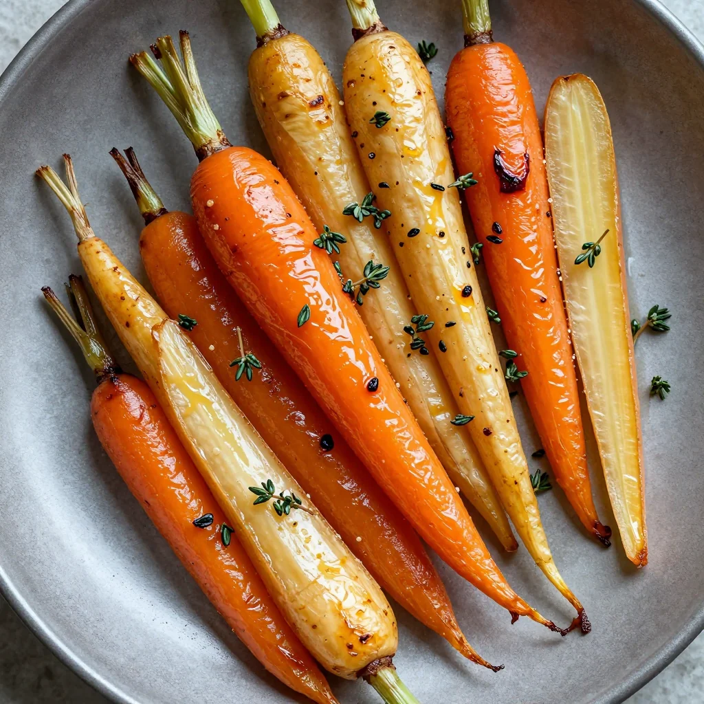 mapleglazed carrots and parsnips with fresh thyme for holiday sides
