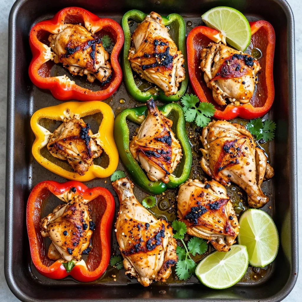 Sheet Pan Fajita Veggies And Chicken For Easy Meal Prep