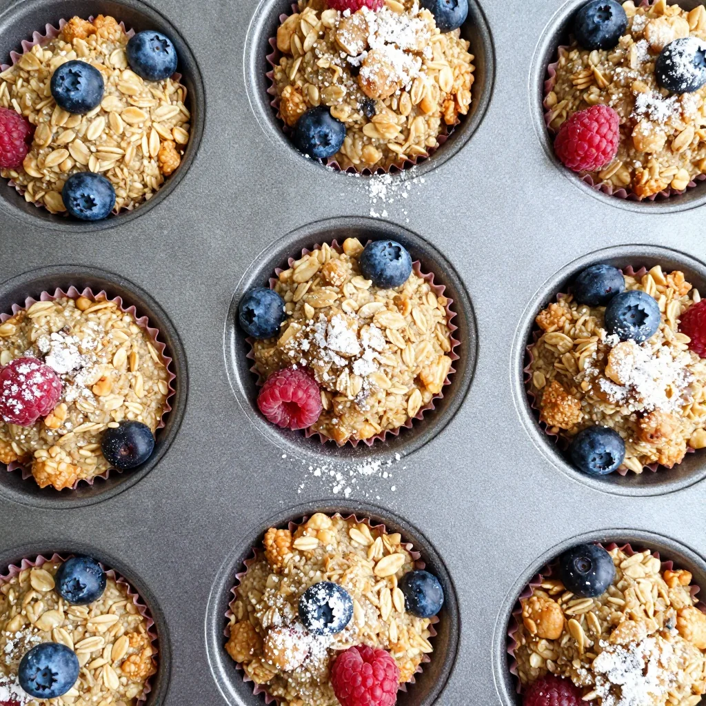 Kid Friendly Baked Oatmeal Cups with Berries