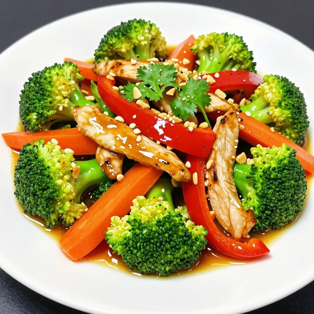 Healthy Chicken Stir Fry with Peanut Sauce