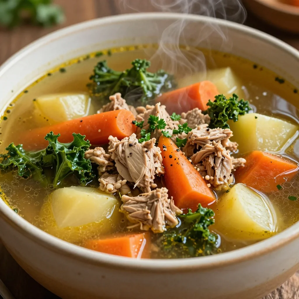 Budget Friendly Vegetable Soup with Ground Turkey for January