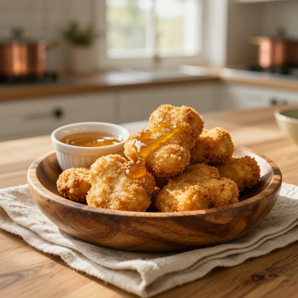 Homemade Chicken Nuggets with Honey Mustard