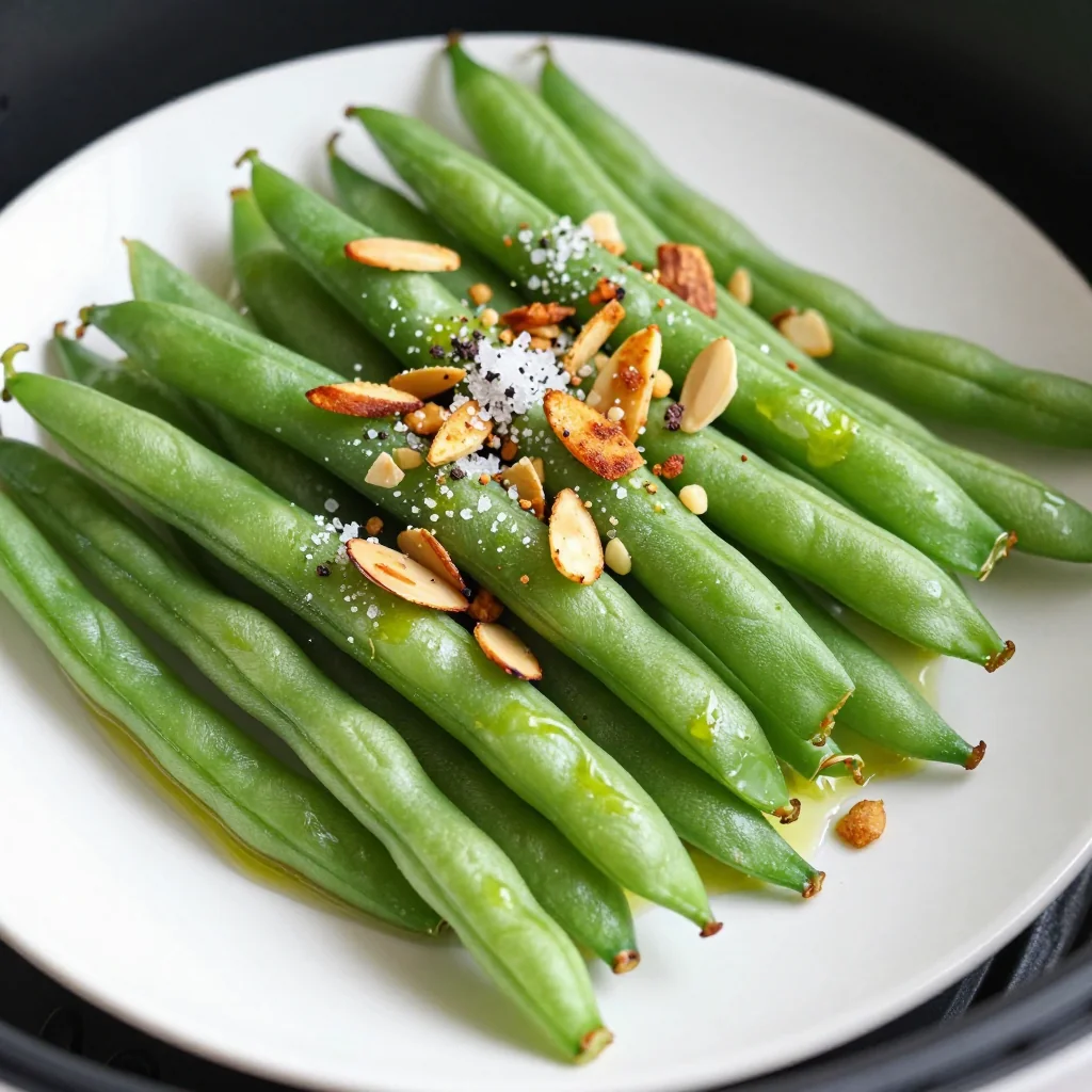 Crispy Air Fryer Green Beans With Almond Slivers For A Side