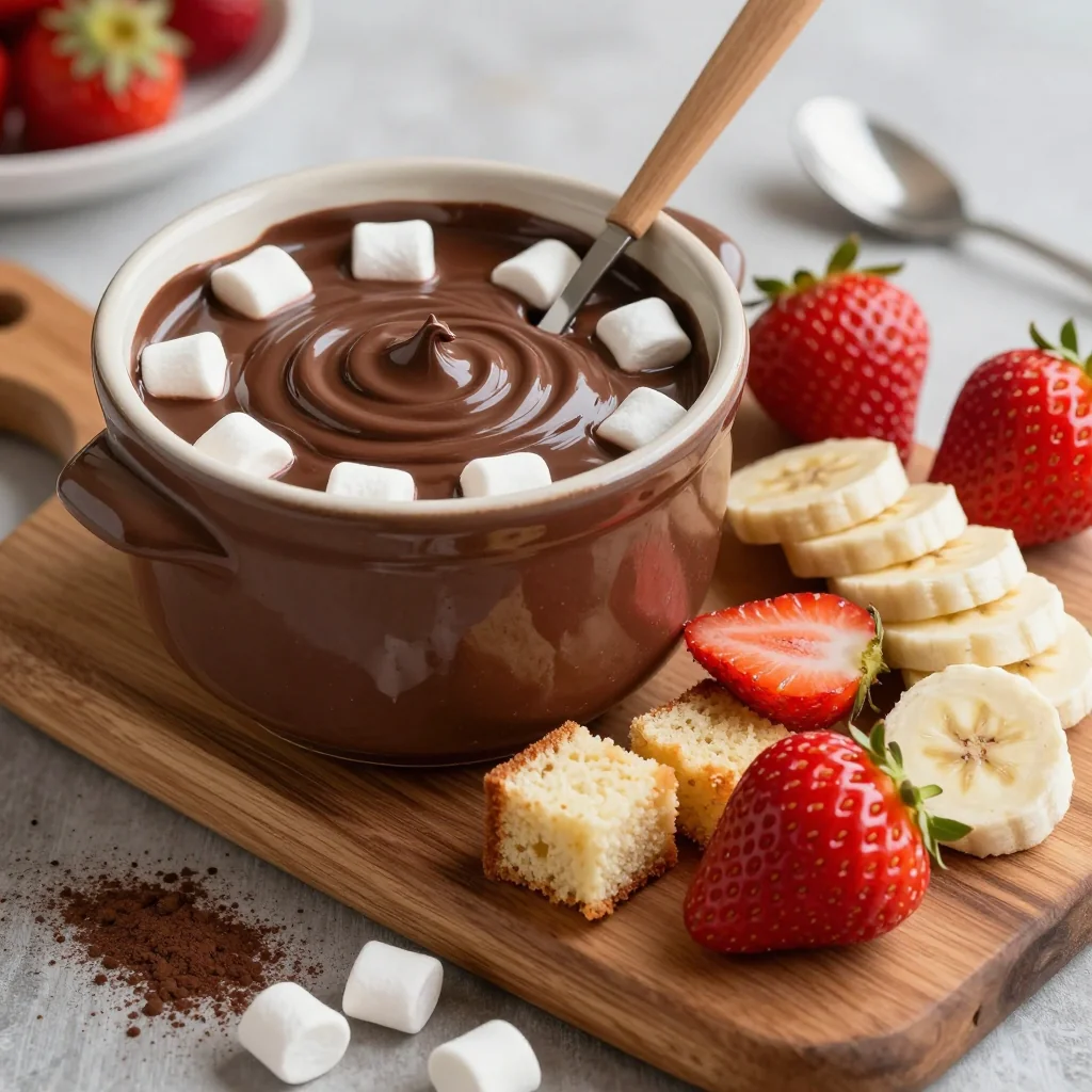 Indulgent Slow Cooker Chocolate Fondue for January Date Night