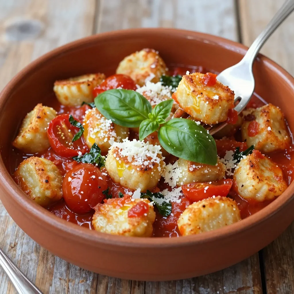 Crispy Gnocchi With Tomatoes And Basil For Pasta Night