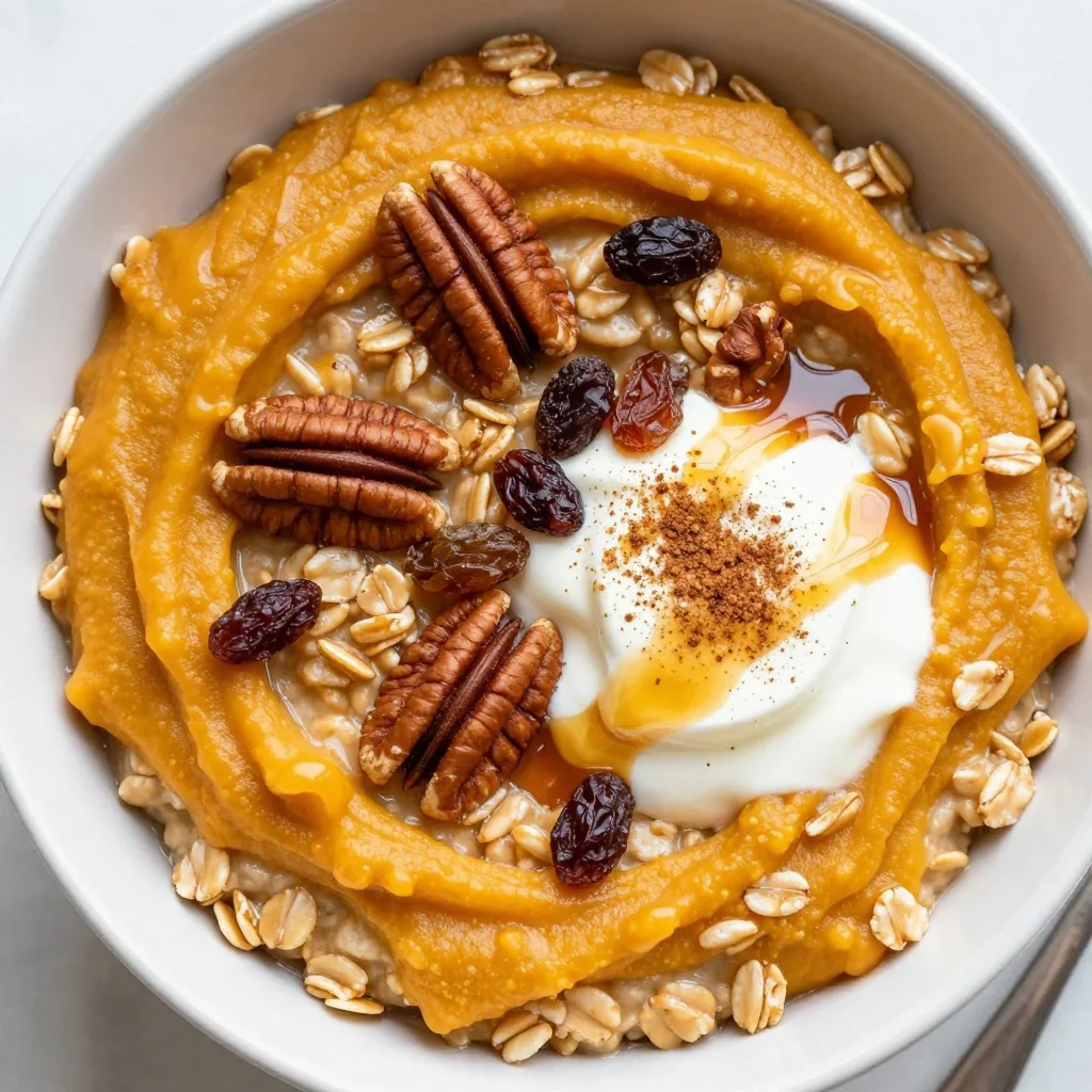 Warm Spiced Oatmeal with Pumpkin for January Mornings