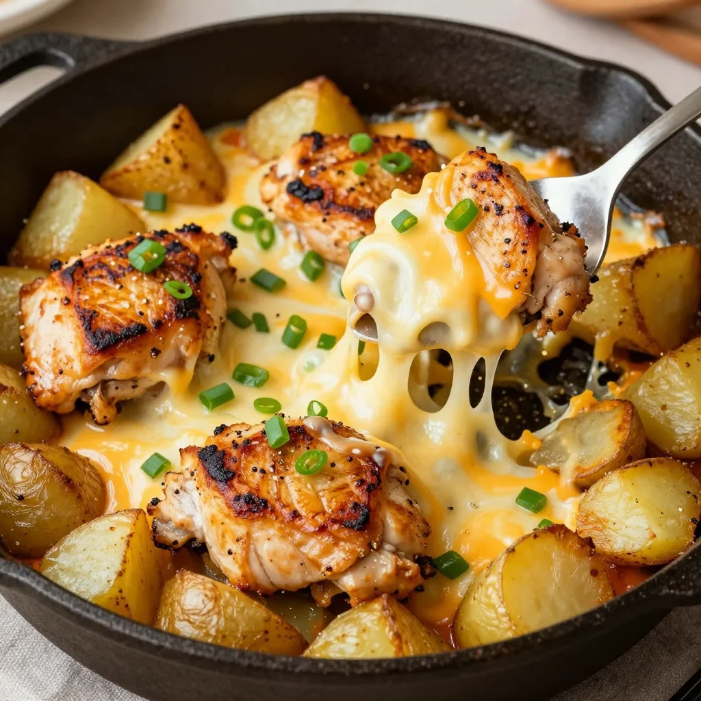 Easy Cheesy Chicken and Potato Skillet for Weeknights