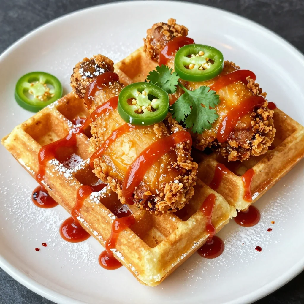 Spicy Chicken and Waffles for a Brunch Dinner