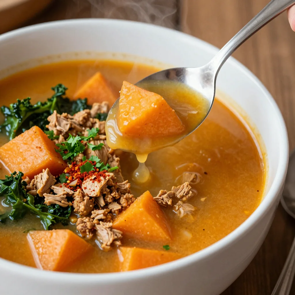 Budget Ground Turkey and Sweet Potato Soup for Winter