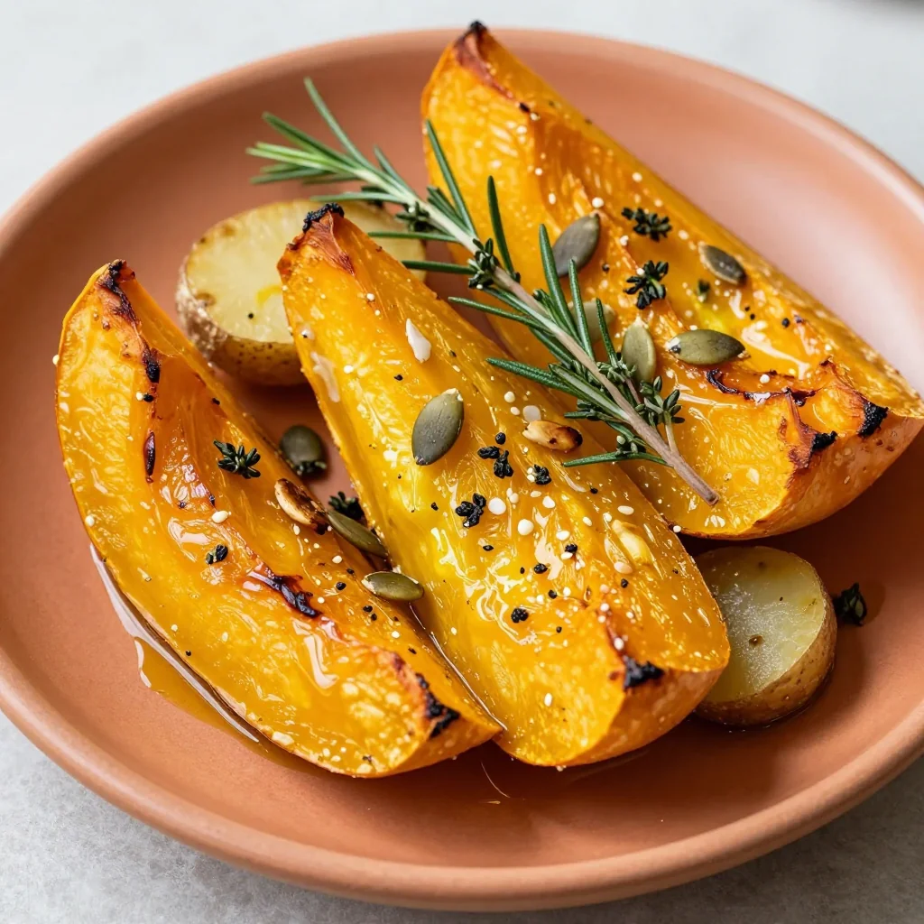 garlic and herb roasted winter squash and potatoes for budget friendly meals