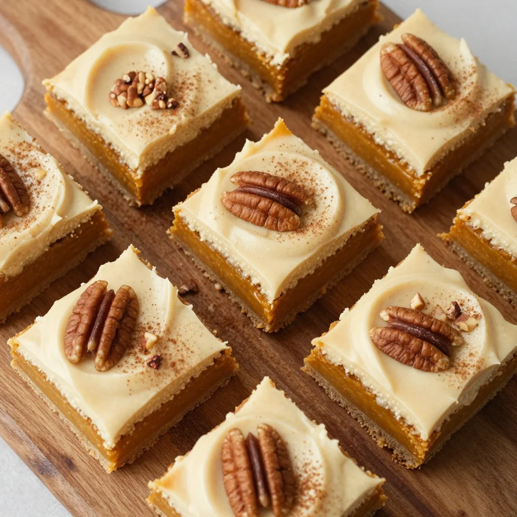 No Bake Pumpkin Bars With Cream Cheese Frosting