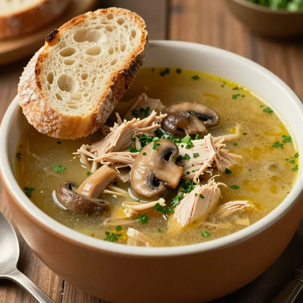 Cozy Slow Cooker Chicken and Mushroom Soup for Evenings