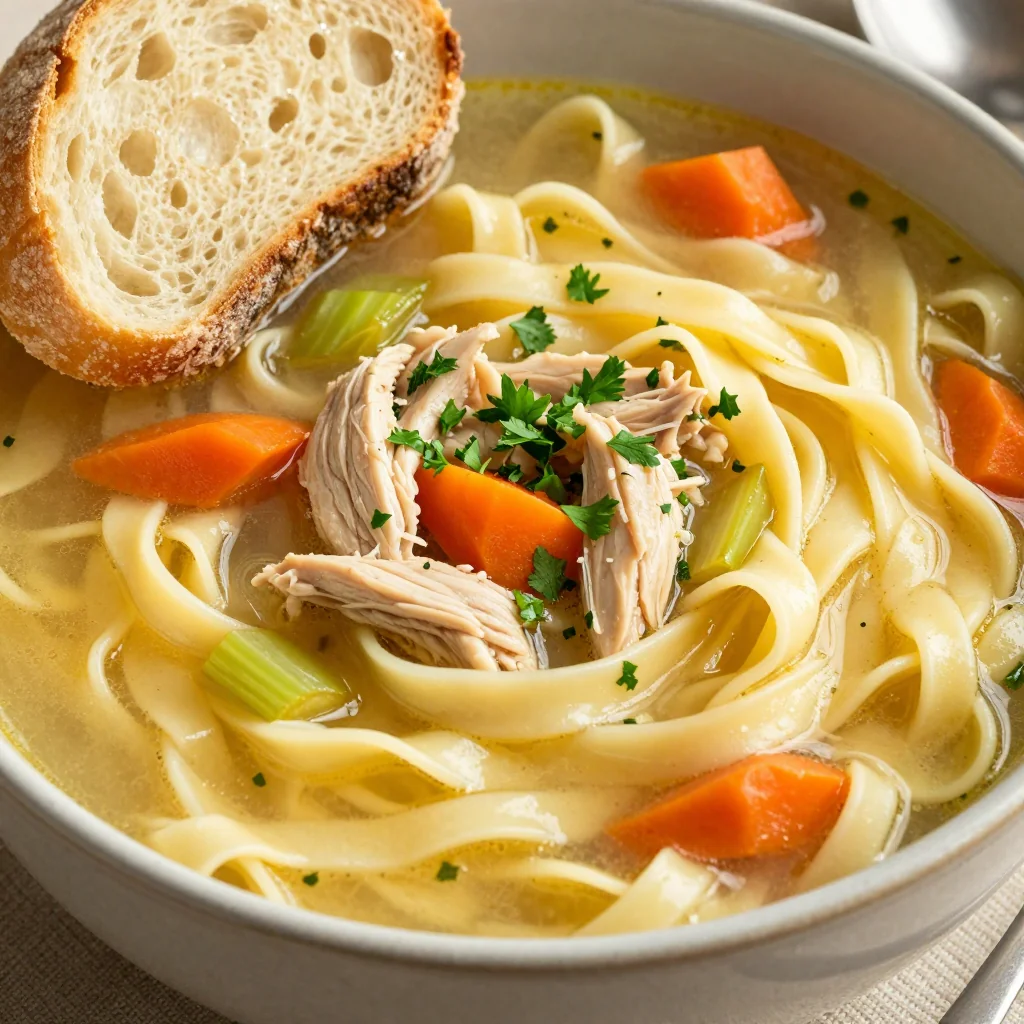 Easy Chicken Noodle Soup For A Winter Cold Day Cure