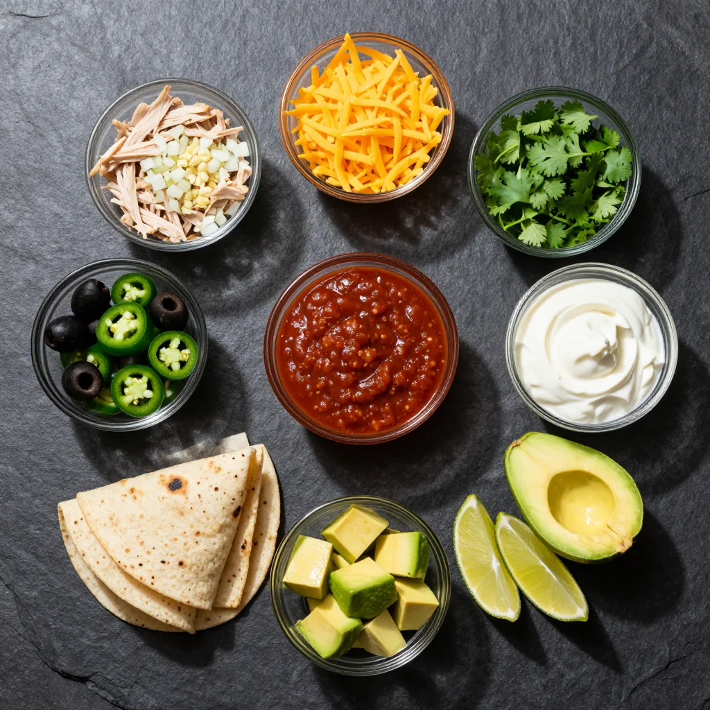 Ingredients for Keto Chicken Enchiladas