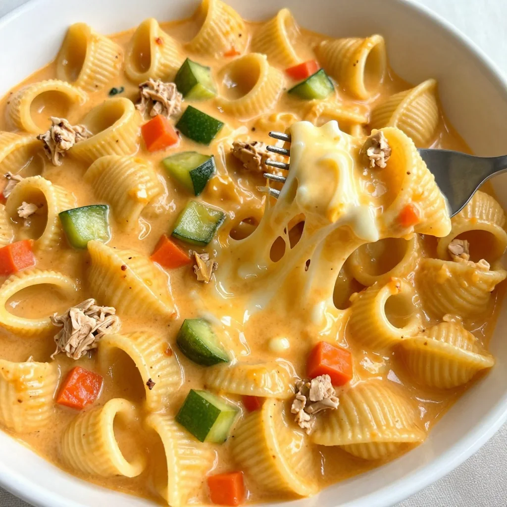 Kid Friendly Cheesy Ground Turkey Pasta with Sneaky Veggies