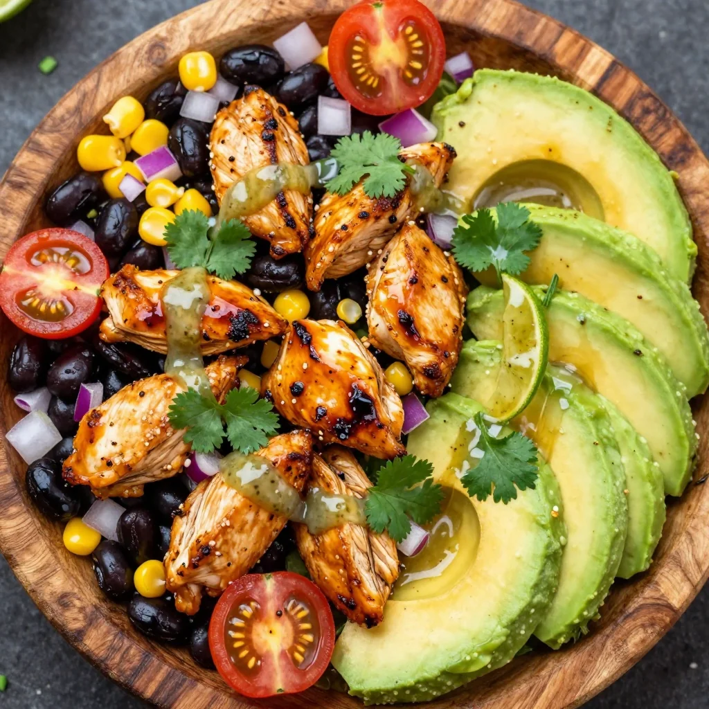 Spicy Chicken and Black Bean Salad for Dinner
