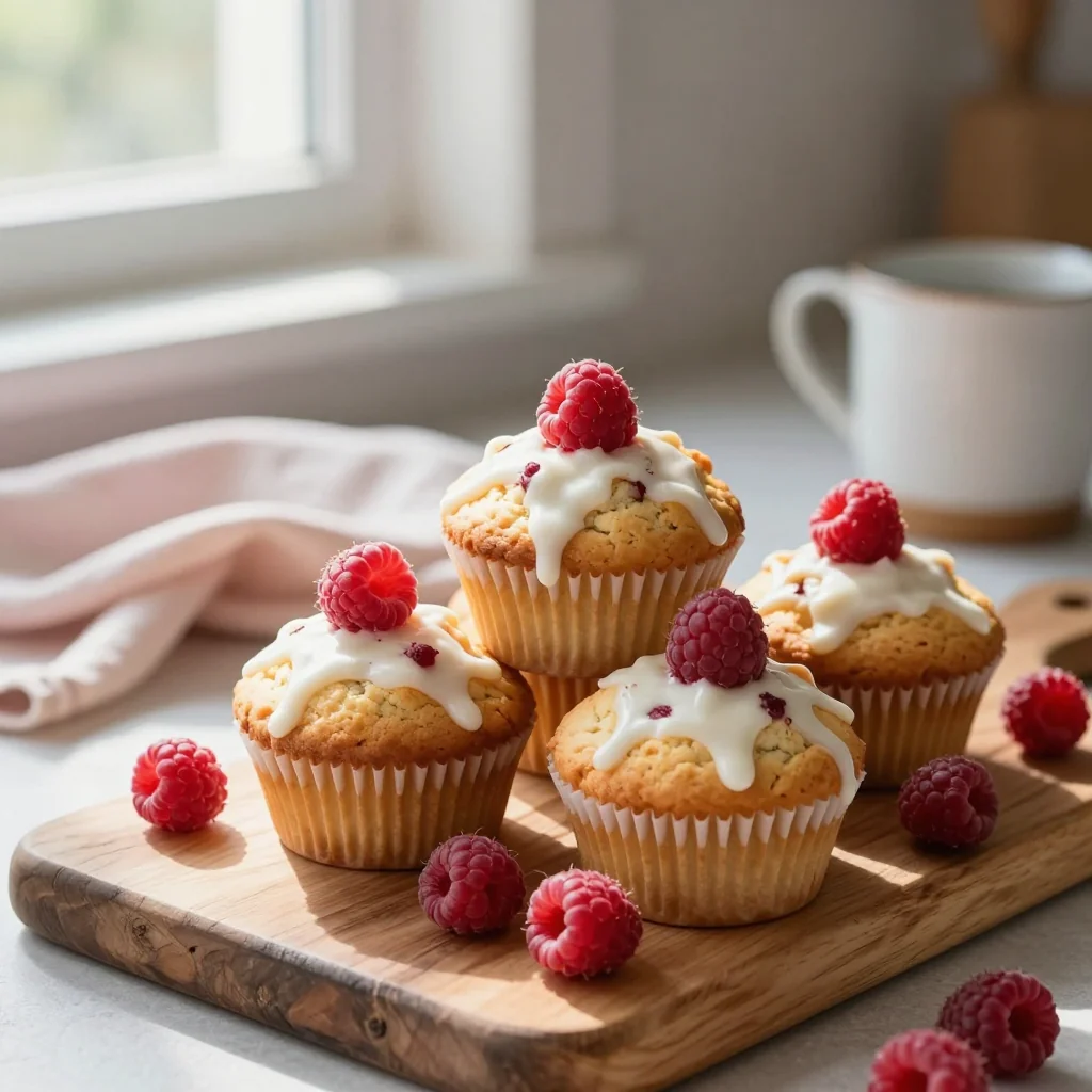 Raspberry White Chocolate Muffins for Breakfast
