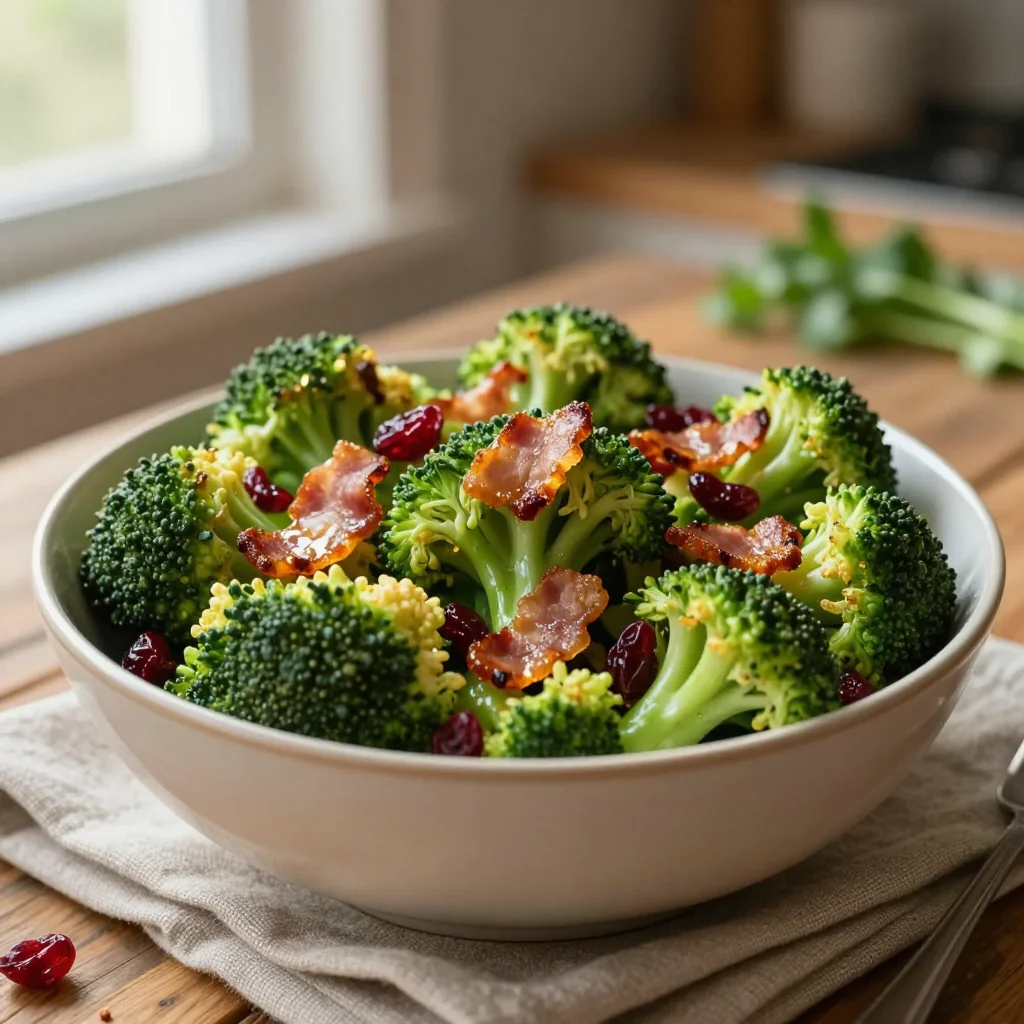 Broccoli Salad with Bacon and Dried Cranberries