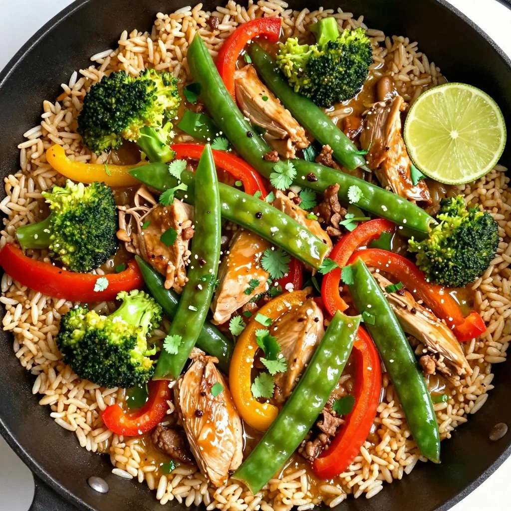 Healthy Turkey and Veggie Skillet with Brown Rice