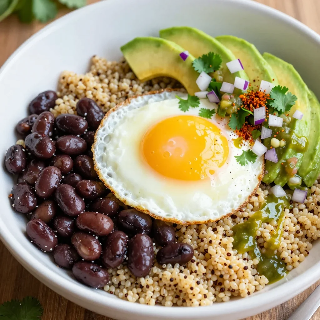 New Year's Day Quinoa and Black Bean Breakfast Bowl