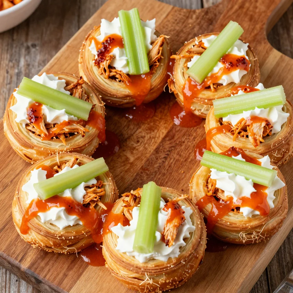 NFL Playoff Buffalo Chicken Pinwheels with Cream Cheese and Celery