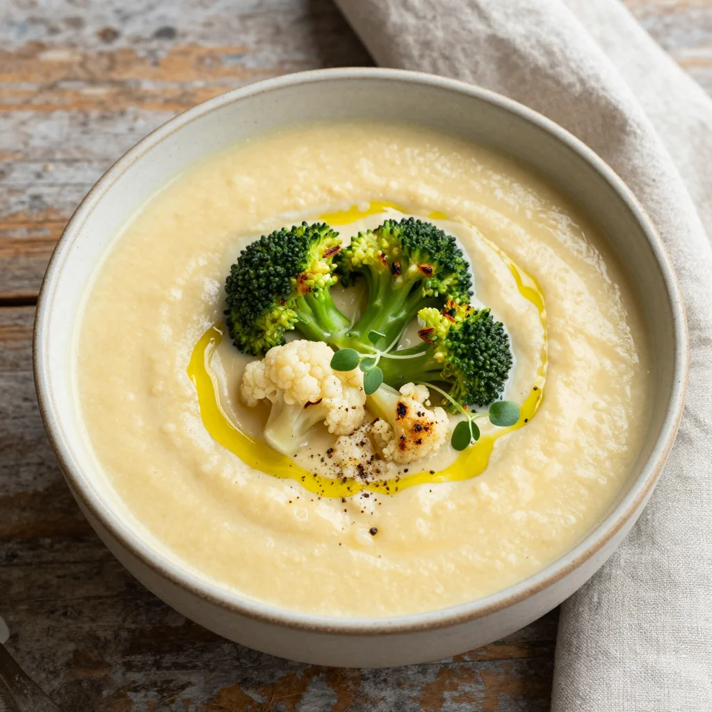 Creamy Cauliflower and Broccoli Soup for Detox