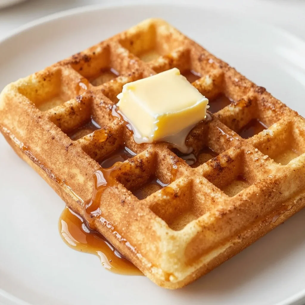 Warm Cinnamon Roll Waffles for a Fun Breakfast