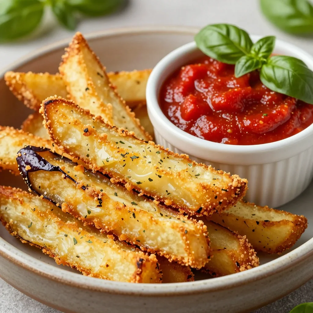 Crispy Baked Eggplant Fries With Marinara