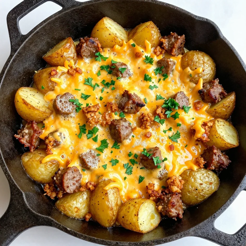 Kid-Friendly Cheesy Sausage and Potato Skillet