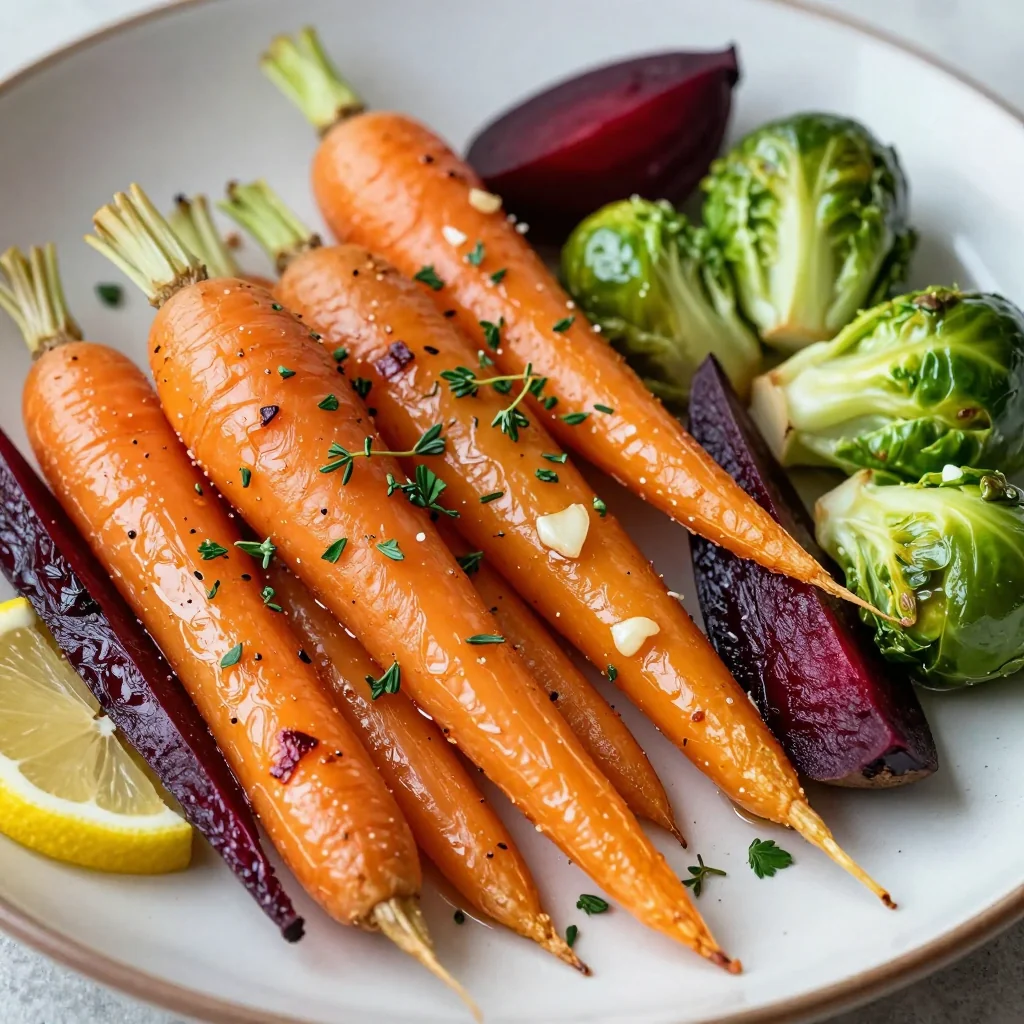 clean eating lemon and herb roasted winter vegetables for january
