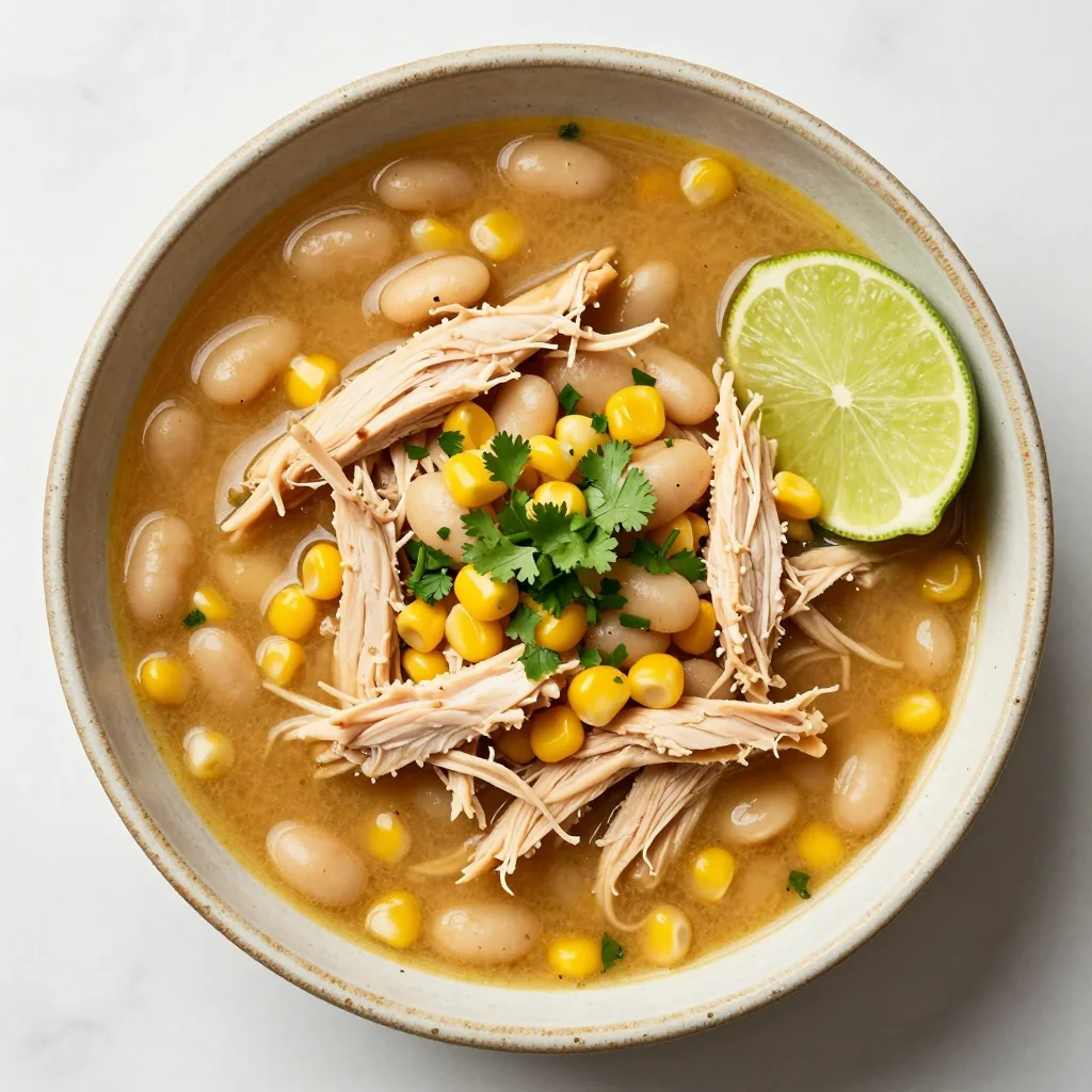 Slow Cooker White Chicken Chili for a Healthy Bowl