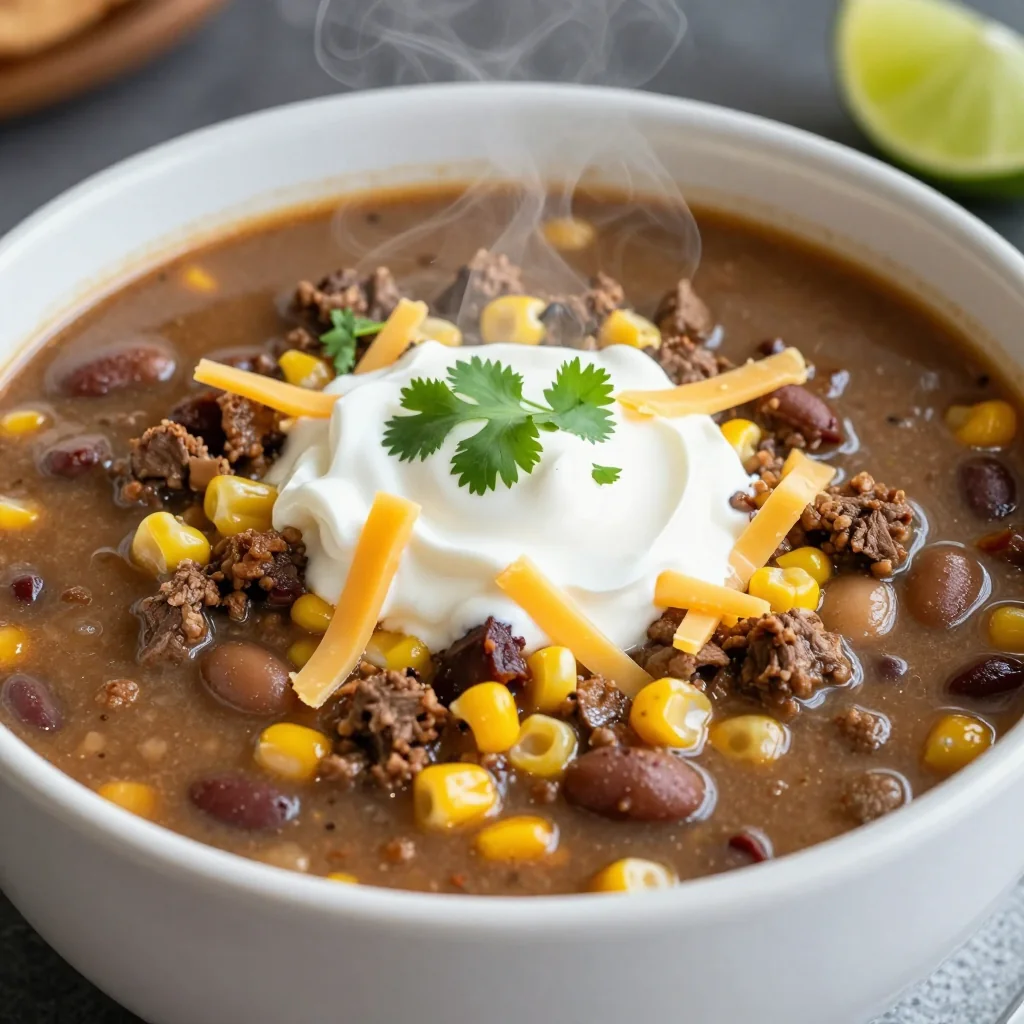 Quick And Easy Taco Soup With Pantry Staples