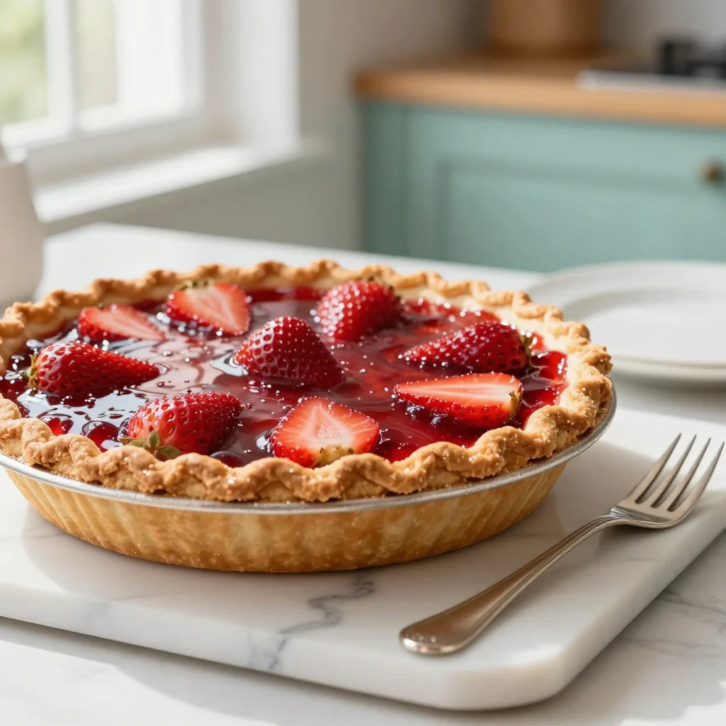 Strawberry Pie with Gelatin Glaze