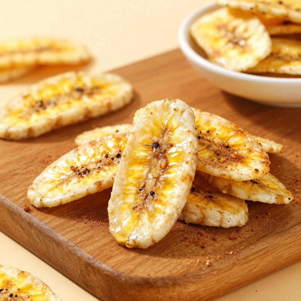 Cinnamon Sugar Banana Chips for Healthy Snack Craving