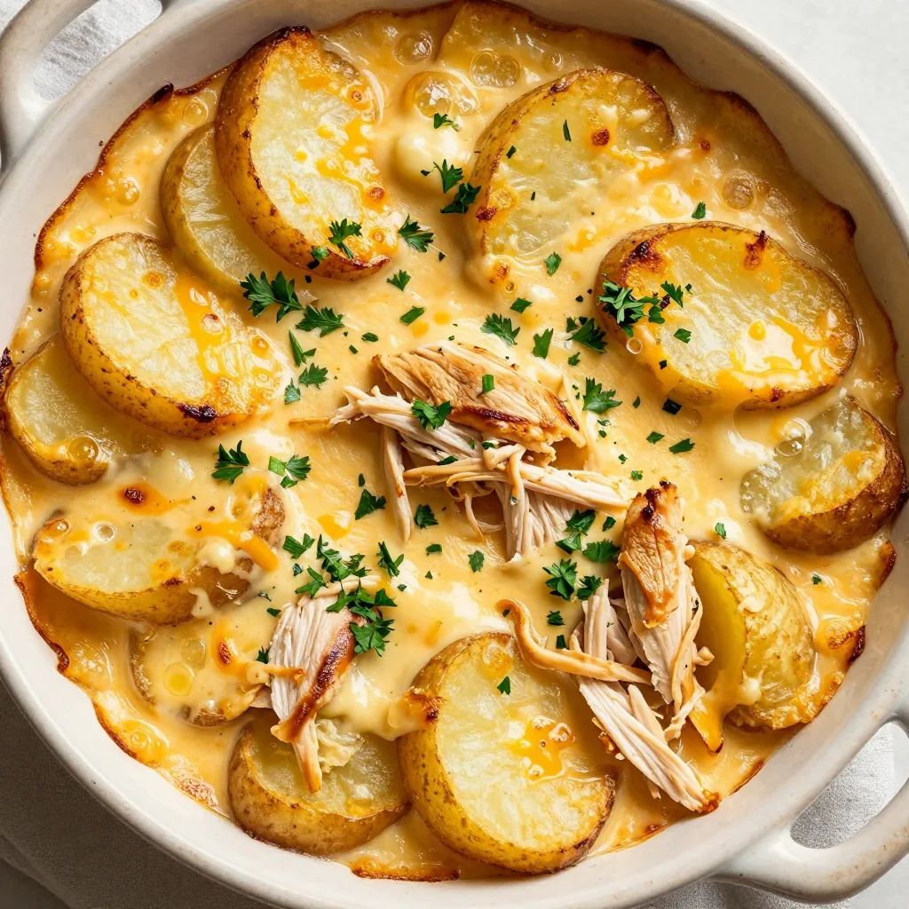 Easy Cheesy Chicken and Potato Bake for Families