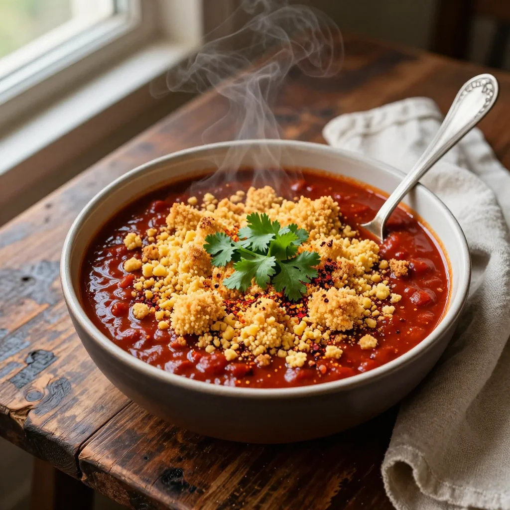 Chili with Cornbread Topping