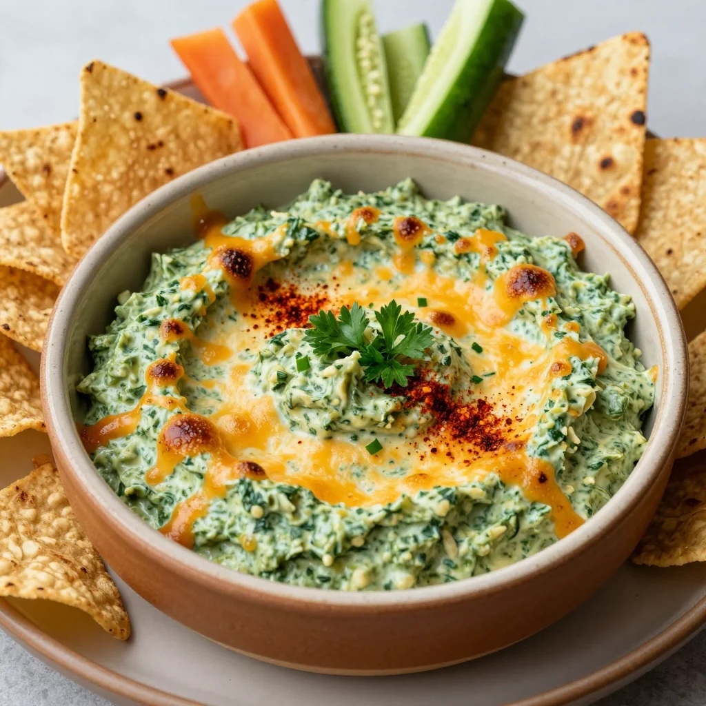 Healthy Creamy Spinach and Artichoke Dip for Parties