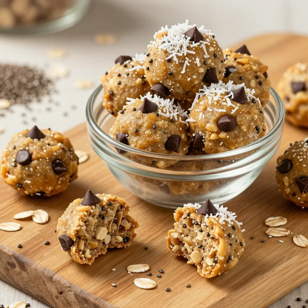 No-Bake Energy Bites with Oats for Pantry Snack Prep