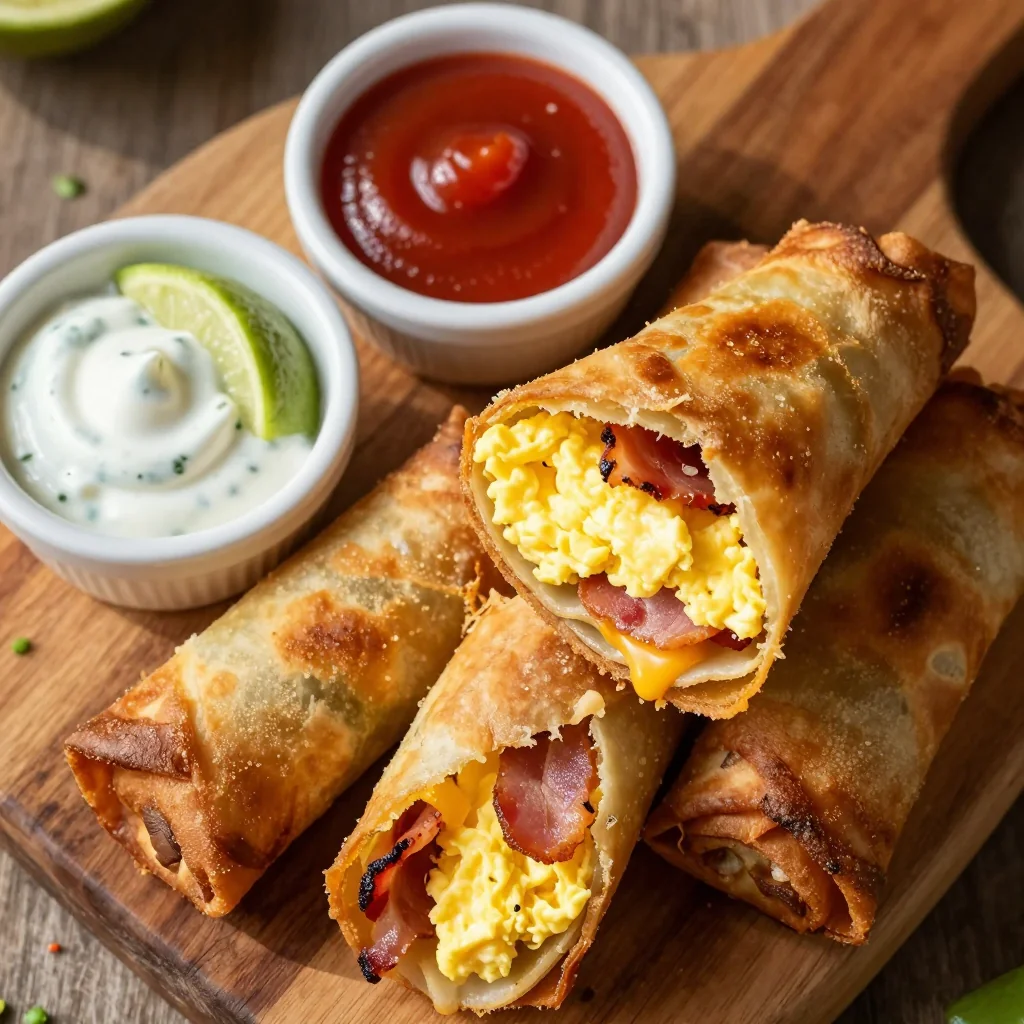 Make Ahead Breakfast Egg Rolls That Are Crispy and Tasty
