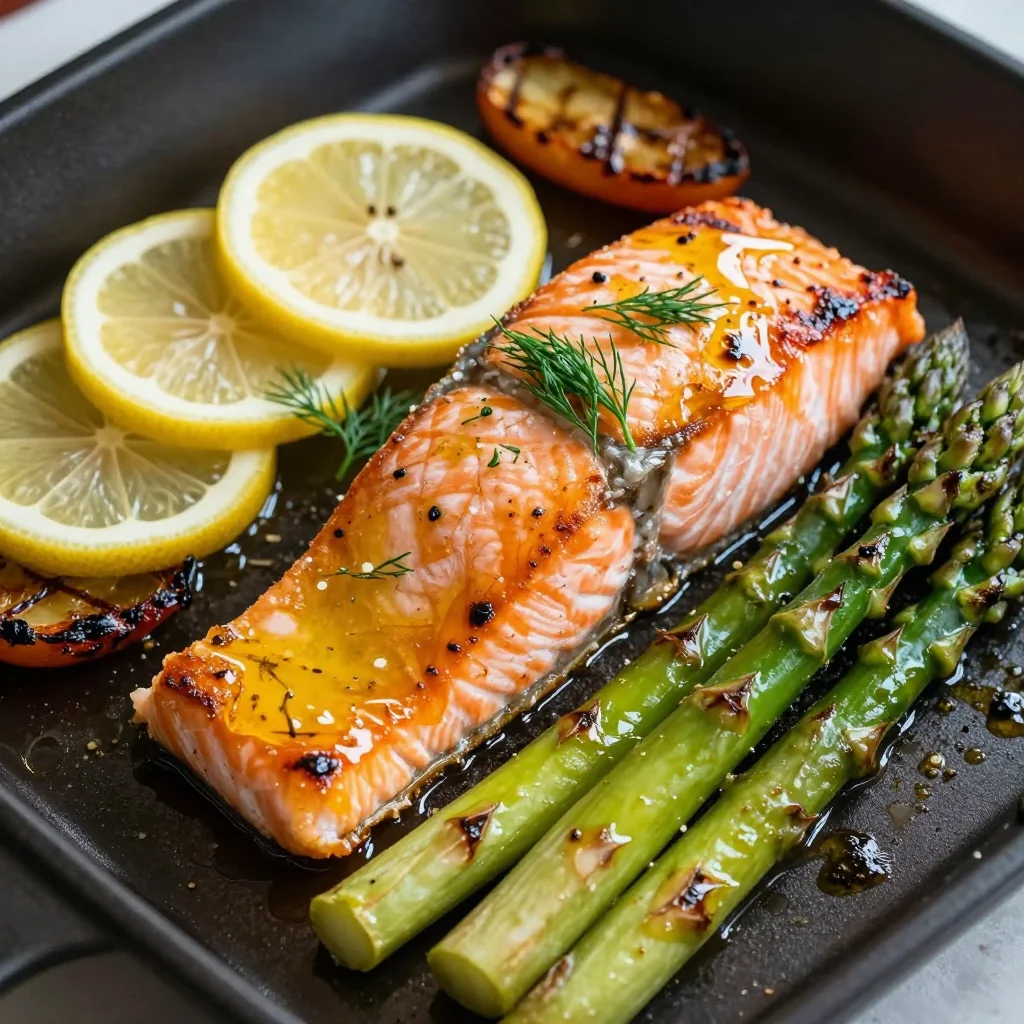 Quick Salmon and Asparagus Sheet Pan Meal