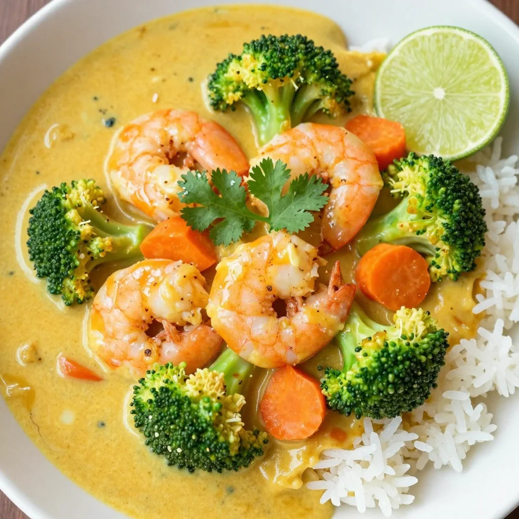 Creamy Coconut Curry Shrimp With Vegetables