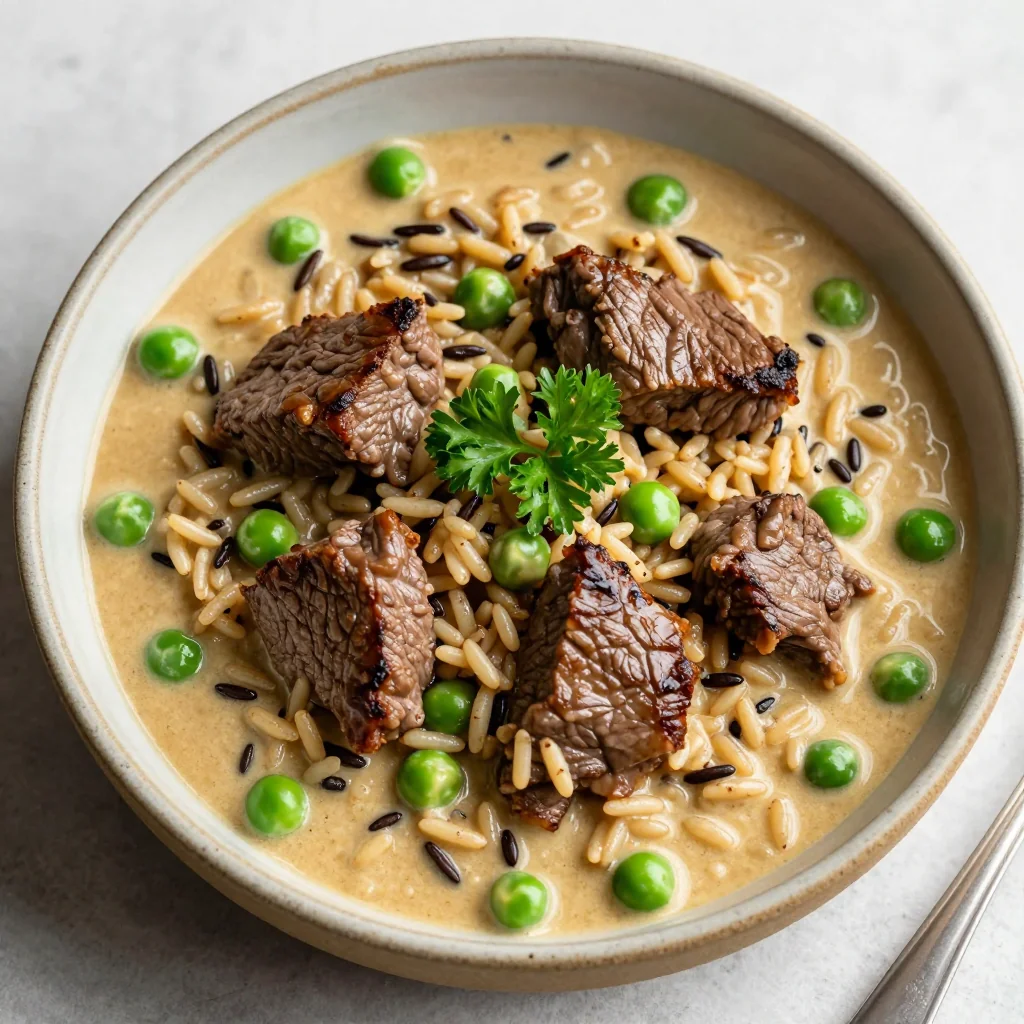 Winter Comfort Creamy Beef and Wild Rice