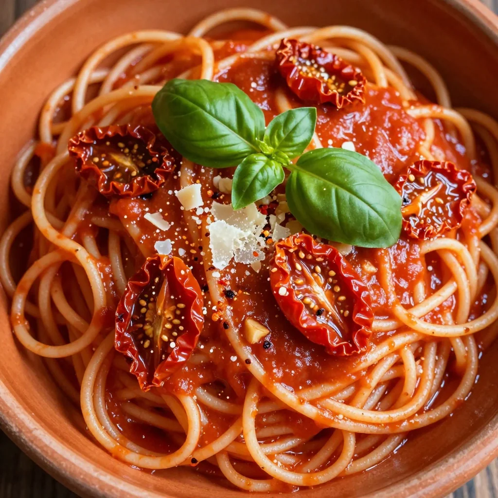 Pantry Pasta with Canned Tomatoes and Red Pepper Flakes
