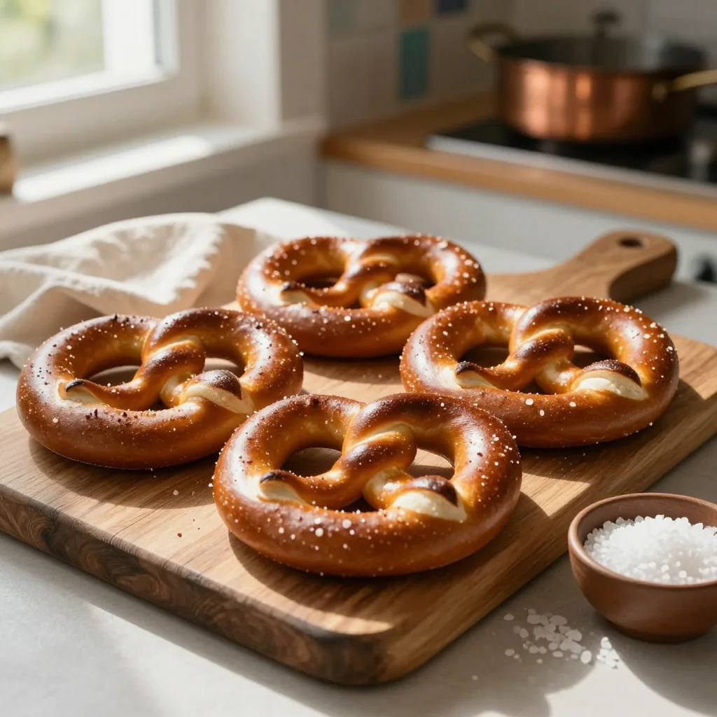 Homemade Soft Pretzels with Sea Salt