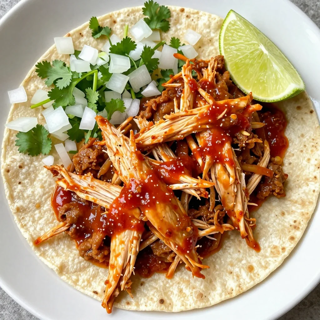 Spicy Slow Cooker Shredded Chicken for NFL Playoff Tacos