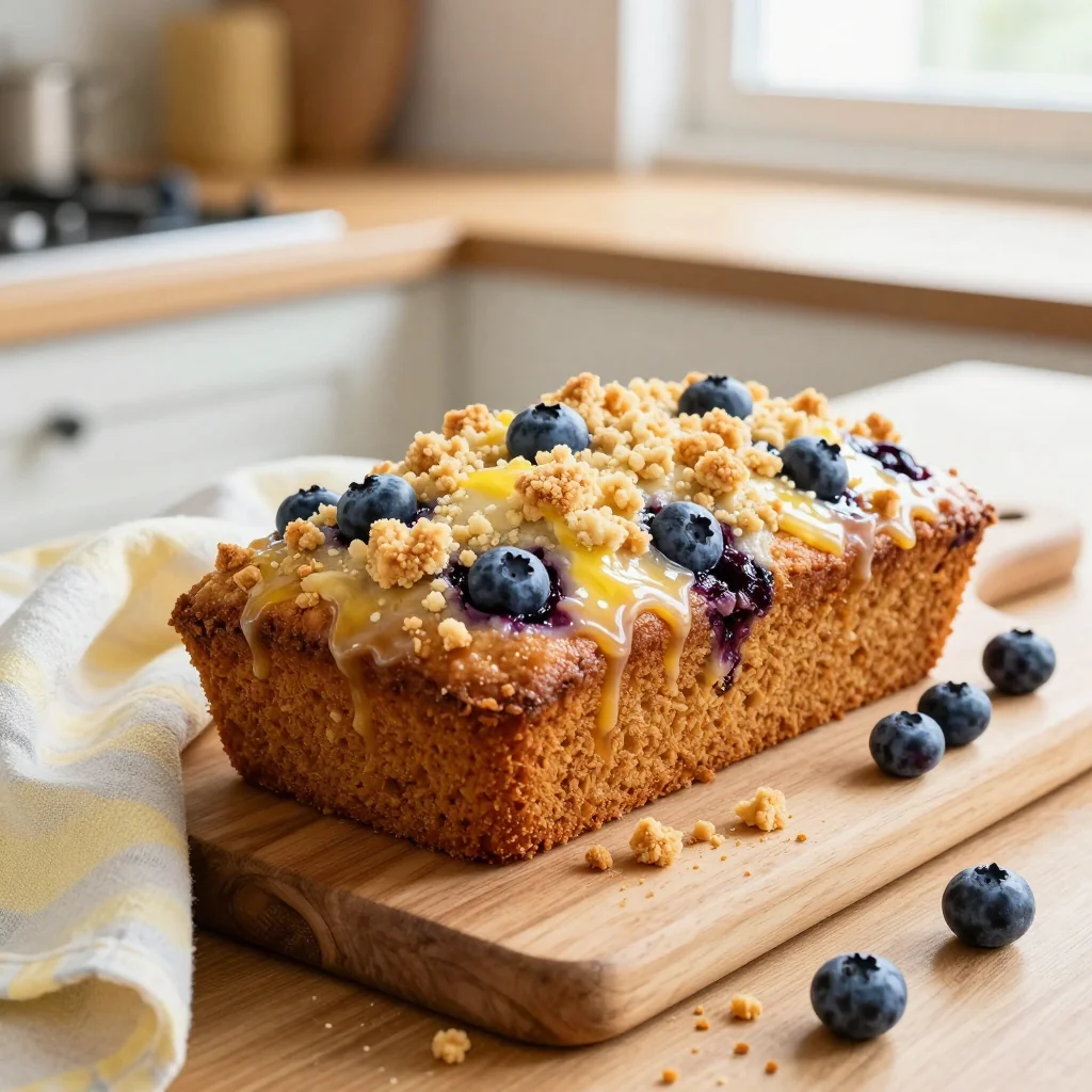 Lemon Blueberry Bread with Streusel